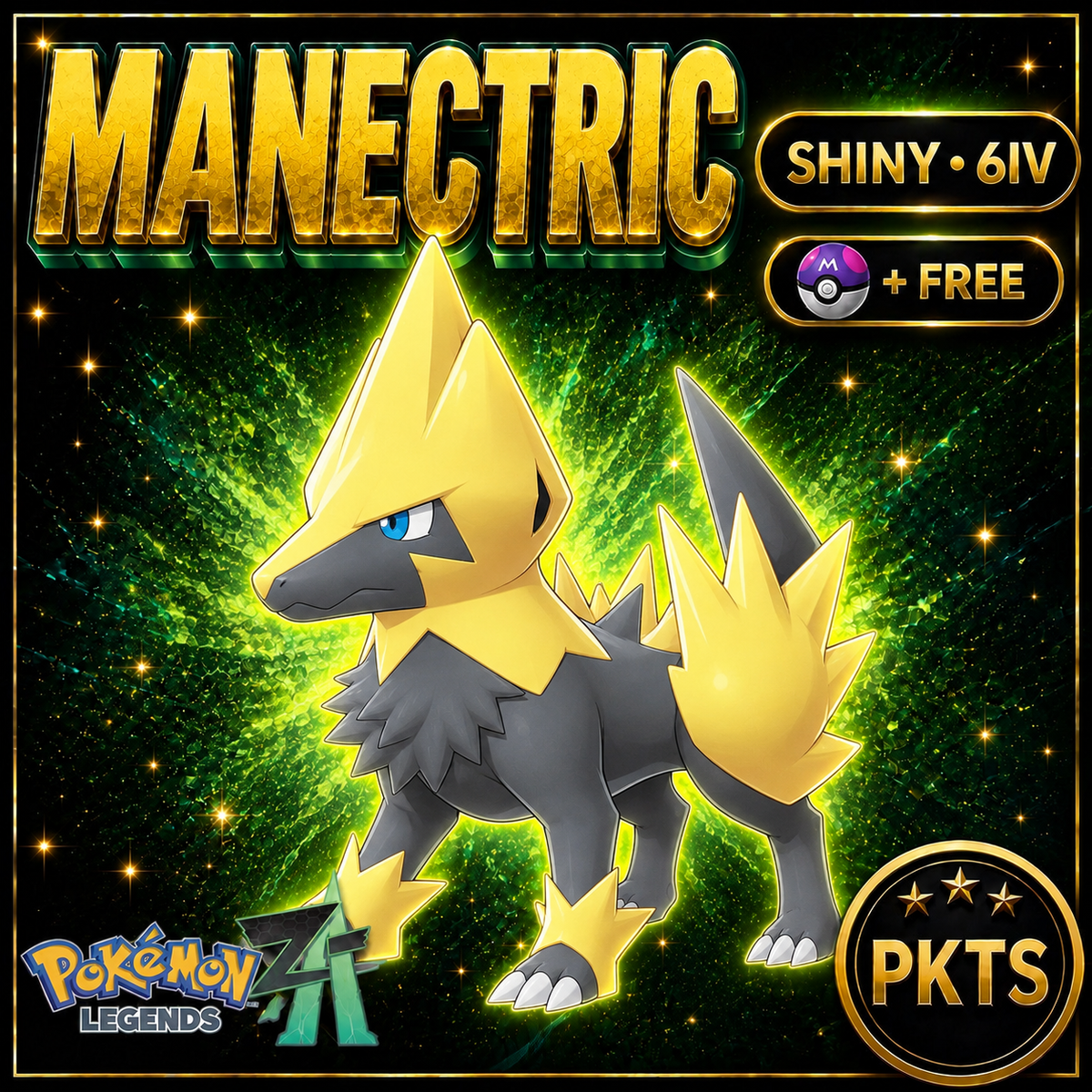 Shiny MANECTRIC Pokémon Legends ZA 6IV Competitive Battle Ready - Image 1