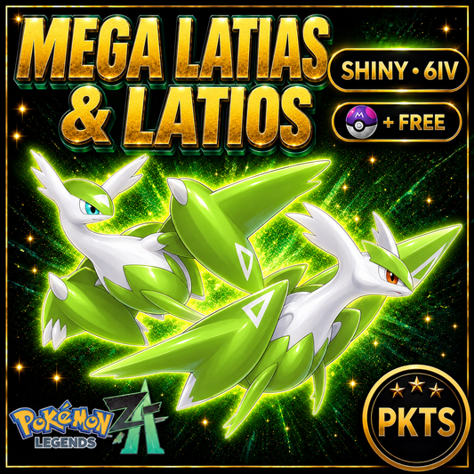 Pokemon ZA Mega Latias Latios Duo 6IV Max Stats Battle Ready Custom Legends ZA Trade Service Unique Gamer Gift - Image 1