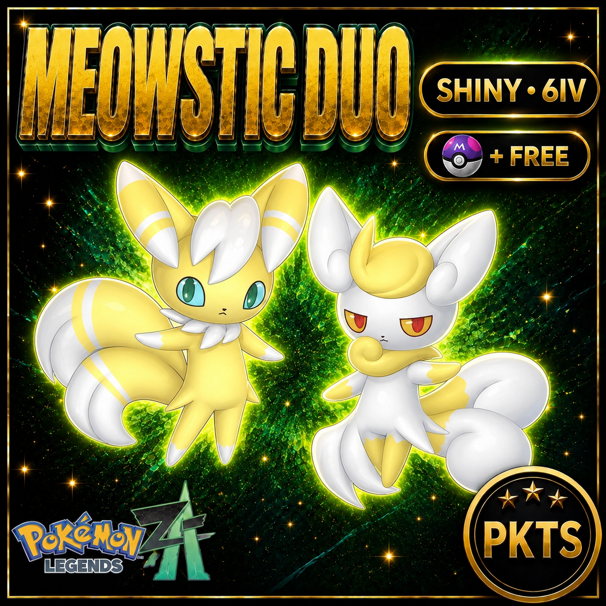 Shiny Meowstic Duo Pack — Pokémon Legends Z-A — PKTS product image