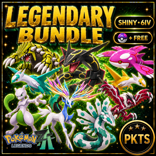 Shiny Legendary Bundle Pokemon Legends ZA, Buy 9 Shiny Legendaries 6IV, Rayquaza Mewtwo Kyogre Groudon, Legendary Pokemon Trade - Image 1
