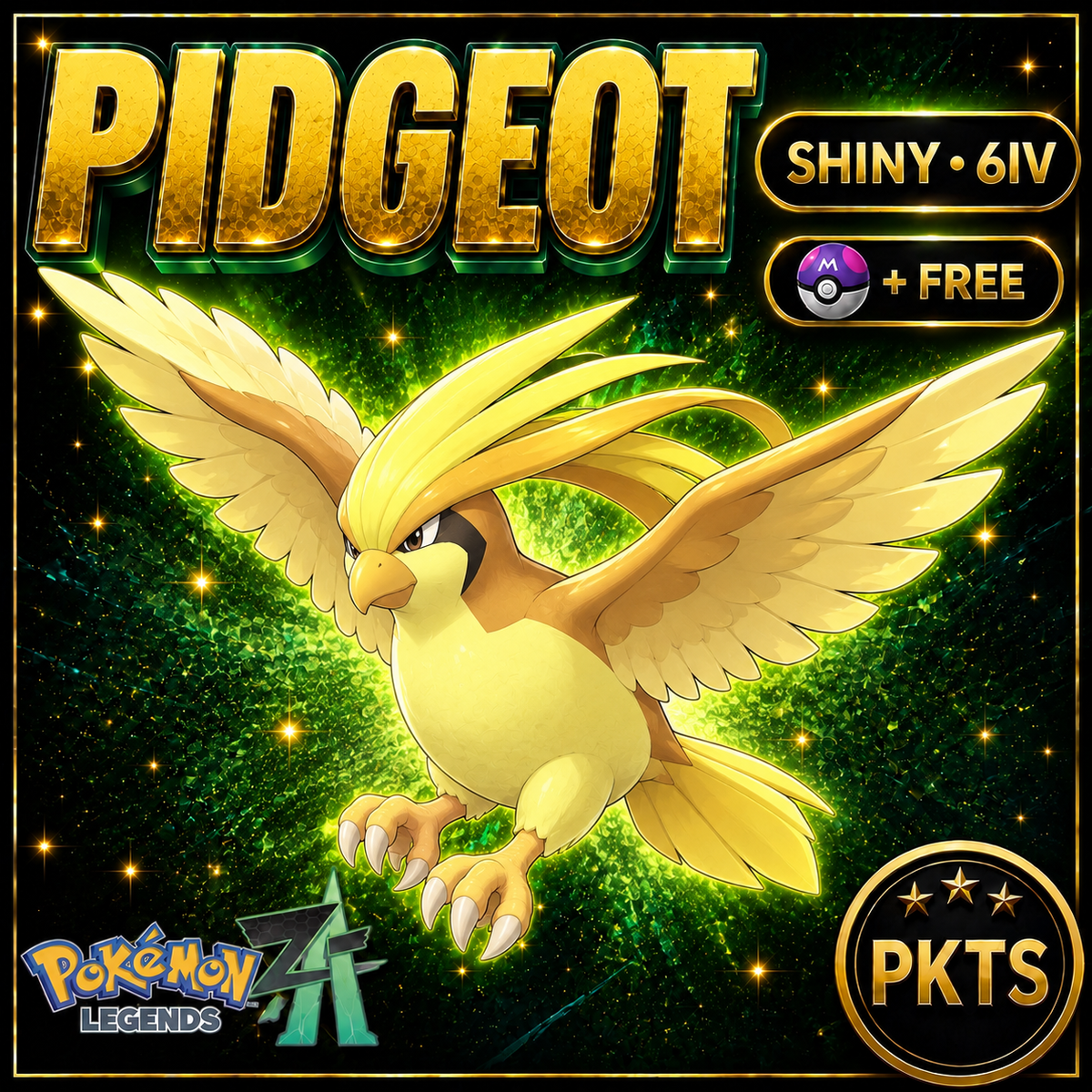 Shiny Pidgeot — Pokémon Legends Z-A — PKTS product image