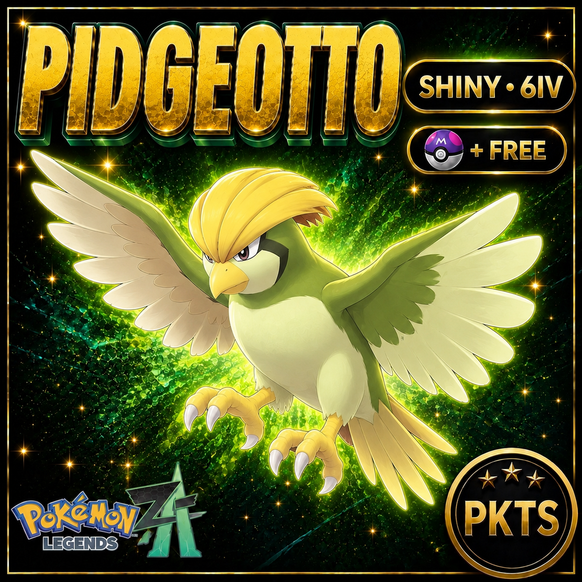 Shiny Pidgeotto — Pokémon Legends Z-A — PKTS product image