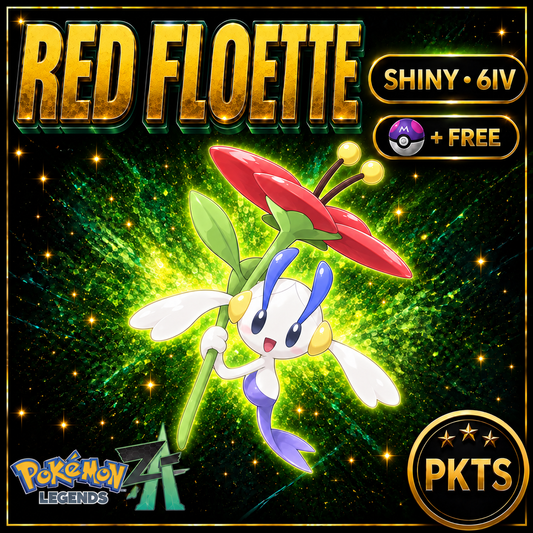 Shiny Red FLOETTE Pokémon Legends ZA 6IV Competitive Battle Ready - Image 1