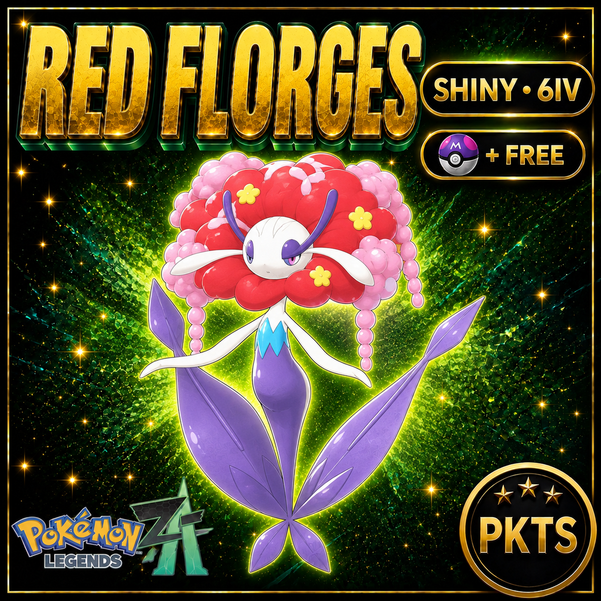Shiny Red Florges — Pokémon Legends Z-A — PKTS product image