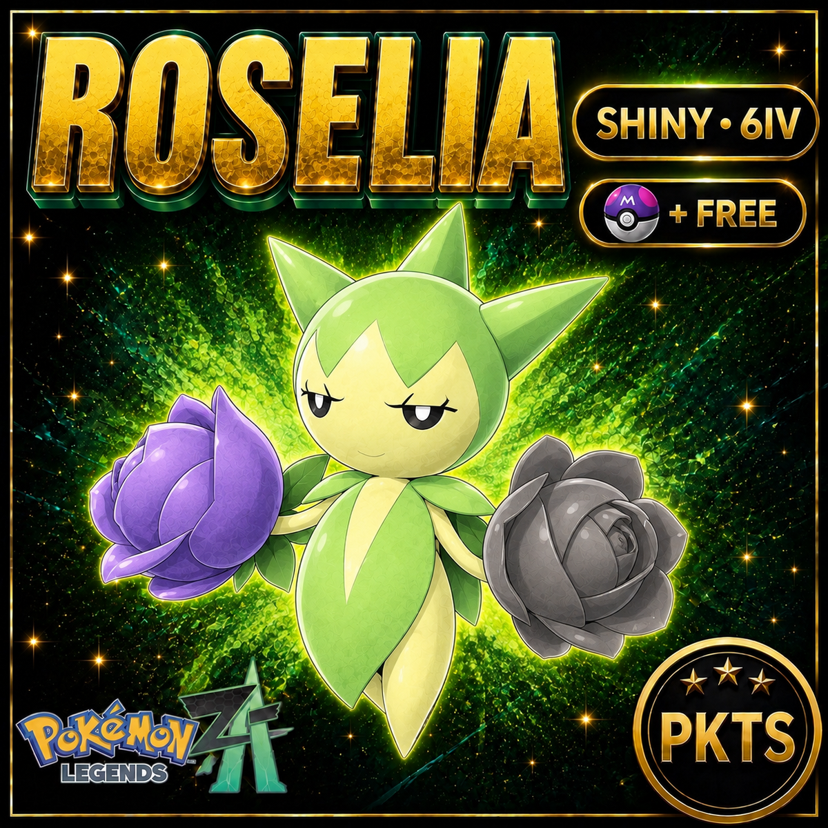 Shiny Roselia — Pokémon Legends Z-A — PKTS product image