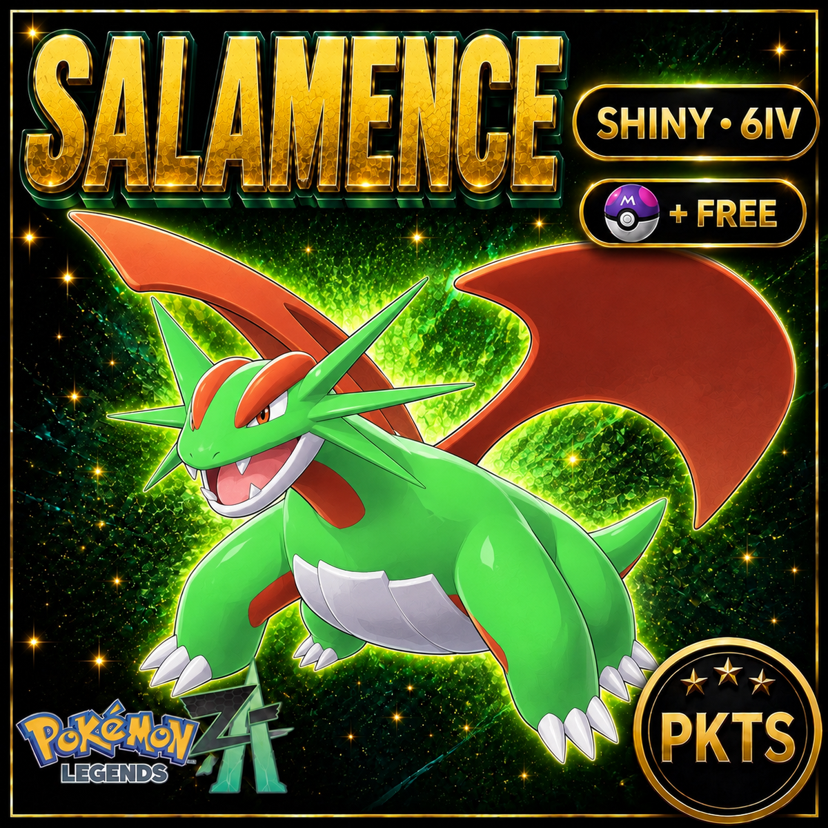 Shiny Salamence — Pokémon Legends Z-A — PKTS product image