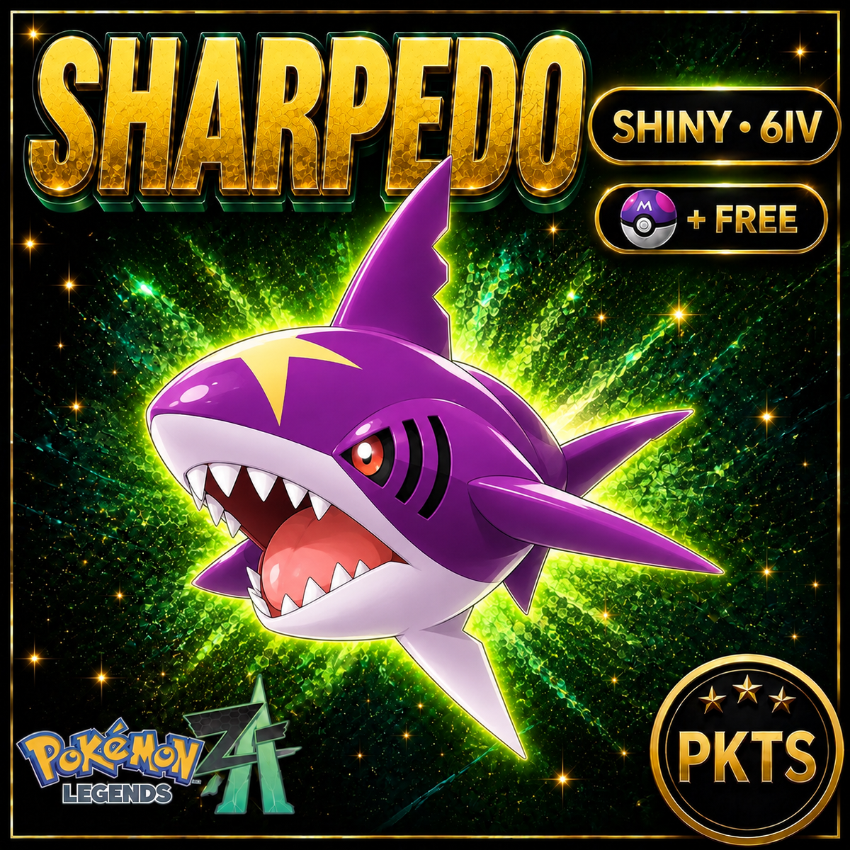 Shiny Sharpedo — Pokémon Legends Z-A — PKTS product image