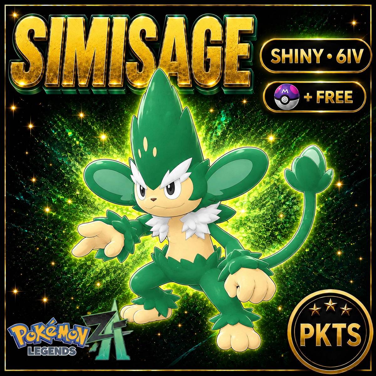 Shiny Simisage — Pokémon Legends Z-A — PKTS product image