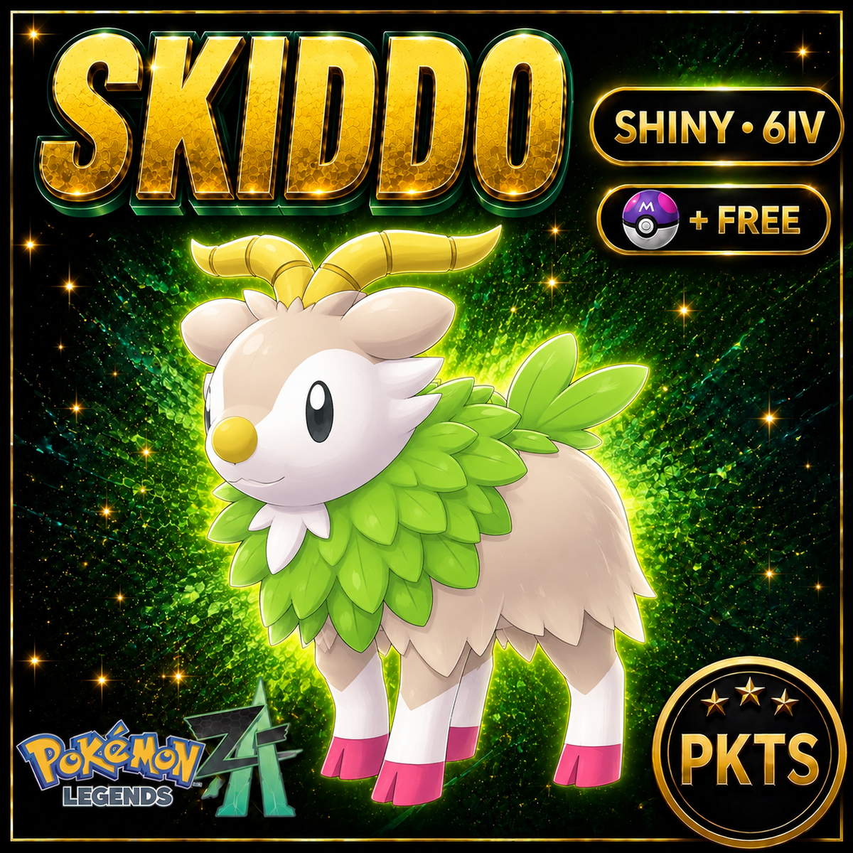 Shiny Skiddo — Pokémon Legends Z-A — PKTS product image