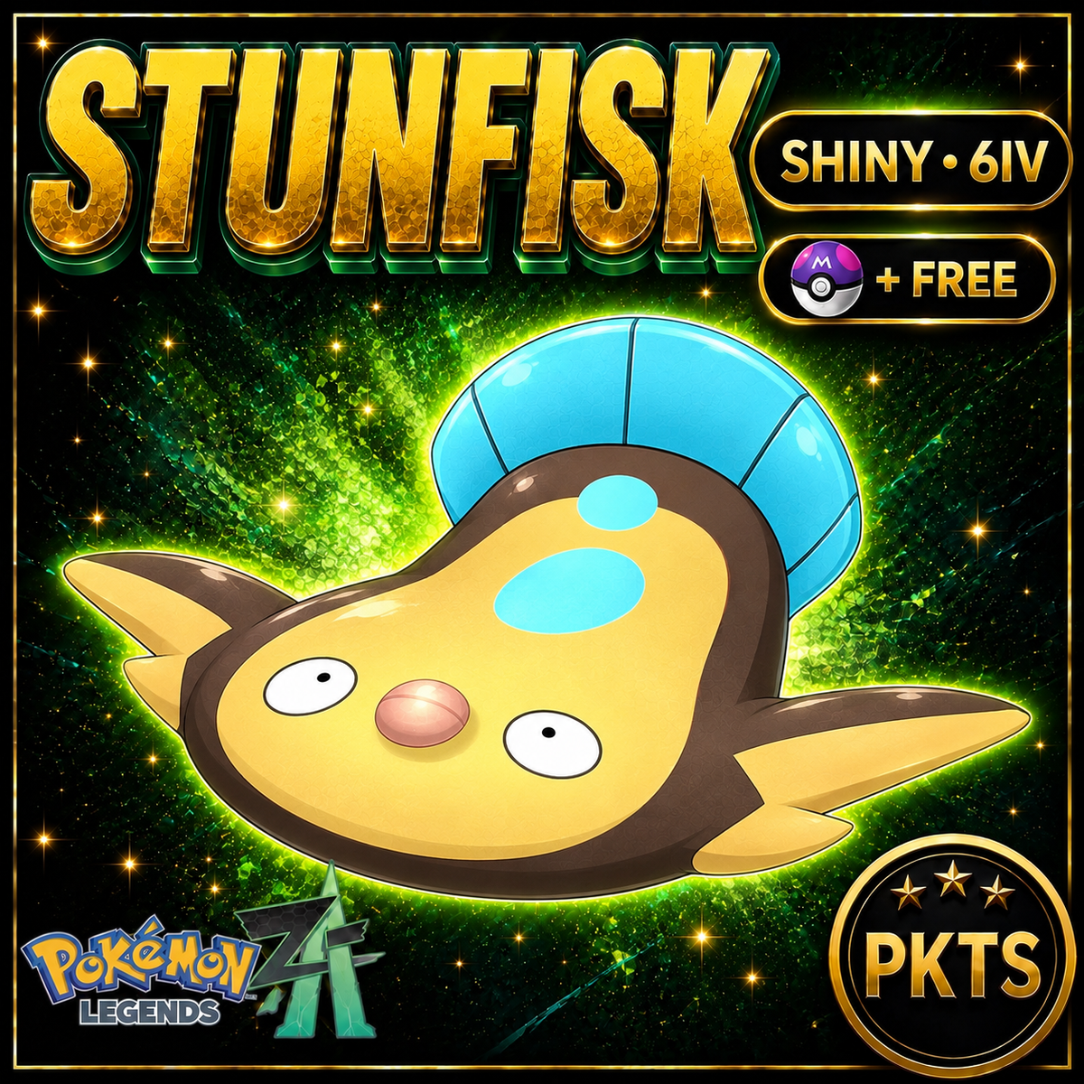 Shiny Stunfisk — Pokémon Legends Z-A — PKTS product image