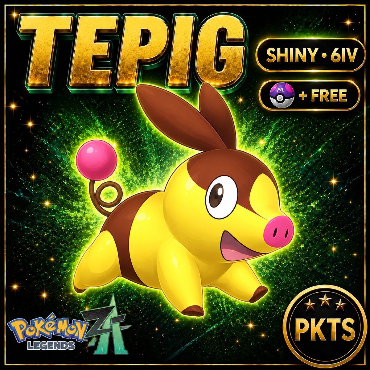 Shiny Tepig — Pokémon Legends Z-A — PKTS product image