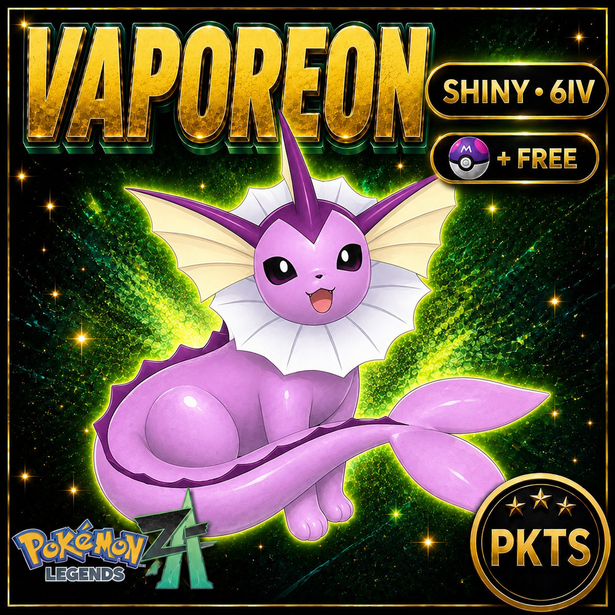 Shiny Vaporeon — Pokémon Legends Z-A — PKTS product image