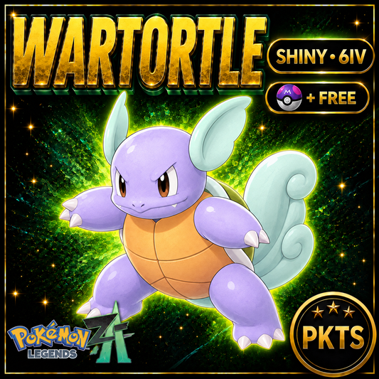 Shiny WARTORTLE Pokémon Legends ZA 6IV Competitive Battle Ready - Image 1