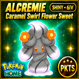Shiny Alcremie Caramel Swirl Flower Sweet Pokémon HOME 6IV Competitive Battle Ready - Image 1