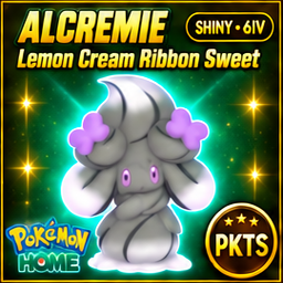 Shiny Alcremie Lemon Cream Ribbon Sweet Pokémon HOME 6IV Competitive Battle Ready - Image 1