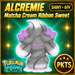 Shiny Alcremie Matcha Cream Ribbon Sweet Pokémon HOME 6IV Competitive Battle Ready - Image 1