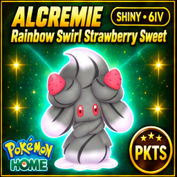 Shiny Alcremie Rainbow Swirl Strawberry Sweet Pokémon HOME 6IV Competitive Battle Ready - Image 1