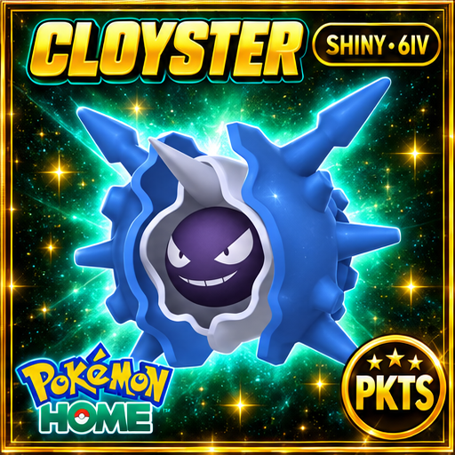 Shiny Cloyster Pokémon HOME 6IV Competitive Battle Ready - Image 1