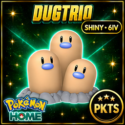 Shiny Dugtrio Pokémon HOME 6IV Competitive Battle Ready - Image 1