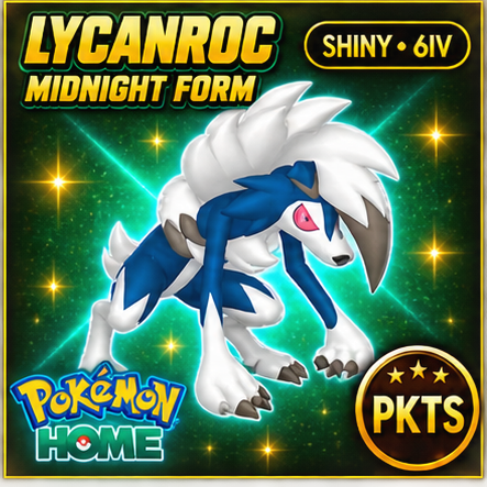 Shiny Lycanroc Midnight Form Pokémon HOME 6IV Competitive Battle Ready - Image 1