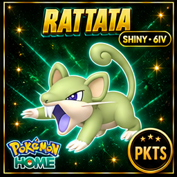 Shiny Rattata Pokémon HOME 6IV Competitive Battle Ready - Image 1